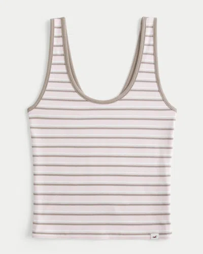 Hollister Callie Reversible Tank In Light Pink Stripe