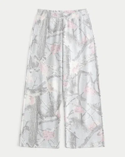 Hollister Camo Baggy Sweatpants In White