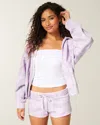Hollister Camo Fleece Mini Shorts In Purple