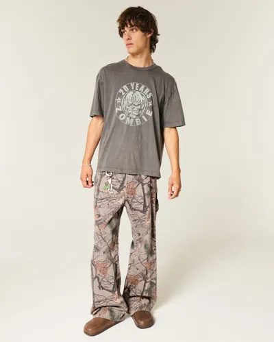 Hollister Camo Super Baggy Painter Jeans In Multi