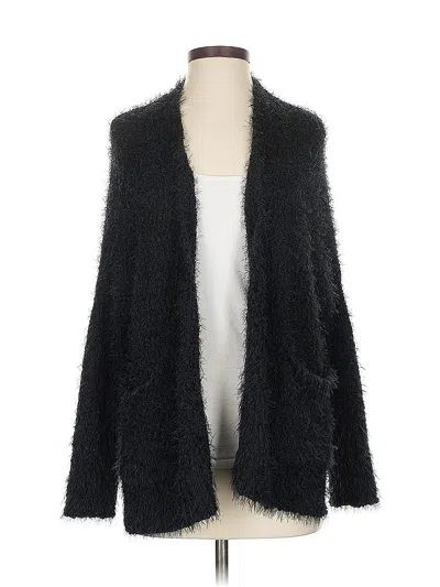 Pre-owned Hollister Cardigan Sweater In Black