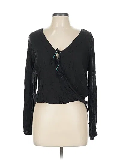 Pre-owned Hollister Cardigan Sweater In Black