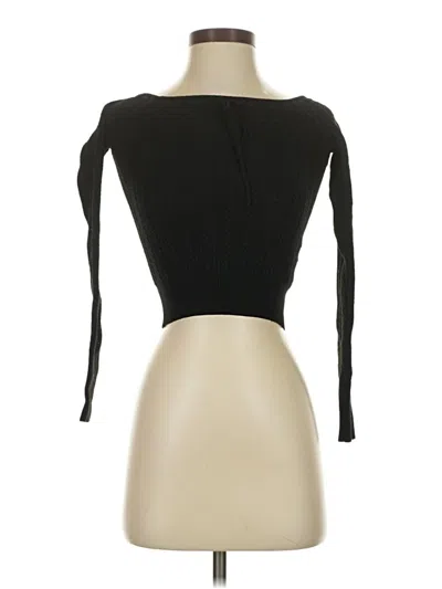 Pre-owned Hollister Cardigan Sweater In Black