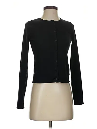 Pre-owned Hollister Cardigan Sweater In Black
