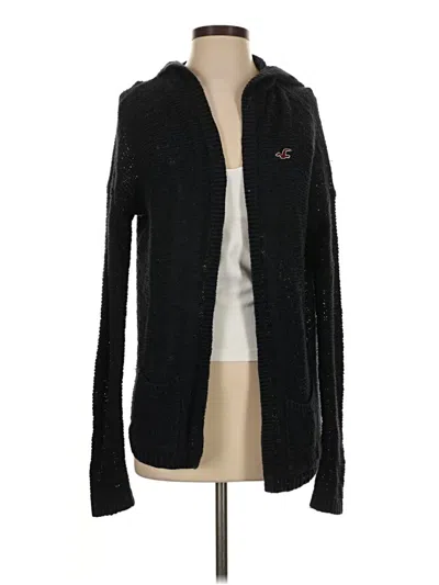 Pre-owned Hollister Cardigan Sweater In Black