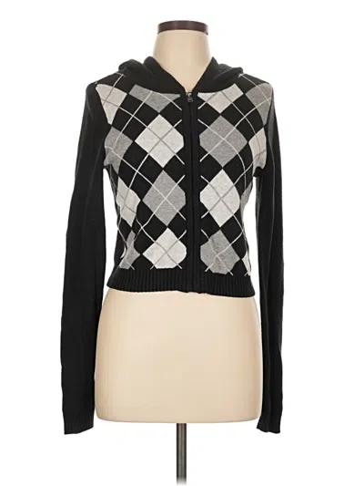 Pre-owned Hollister Cardigan Sweater In Black