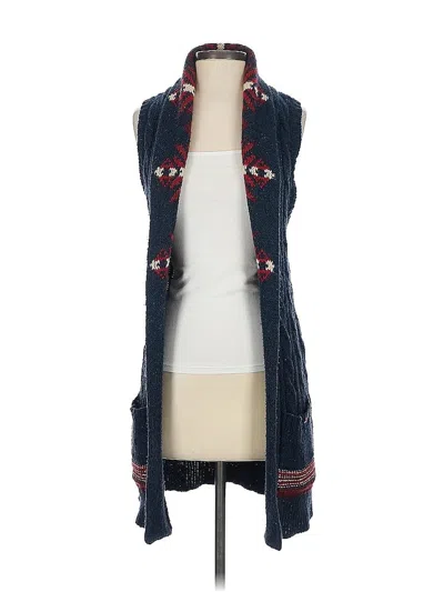 Pre-owned Hollister Cardigan Sweater In Blue