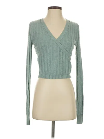 Pre-owned Hollister Cardigan Sweater In Blue
