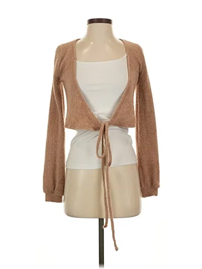 Pre-owned Hollister Cardigan Sweater In Brown