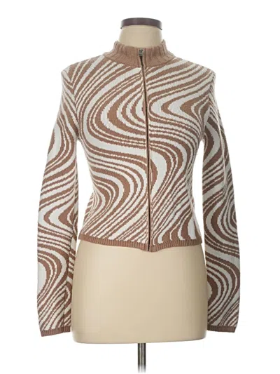 Pre-owned Hollister Cardigan Sweater In Brown