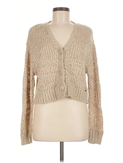 Pre-owned Hollister Cardigan Sweater In Brown