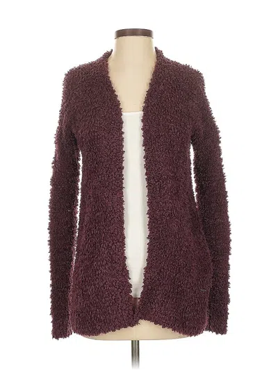 Pre-owned Hollister Cardigan Sweater In Burgundy