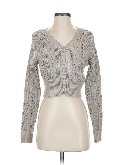 Pre-owned Hollister Cardigan Sweater In Gray
