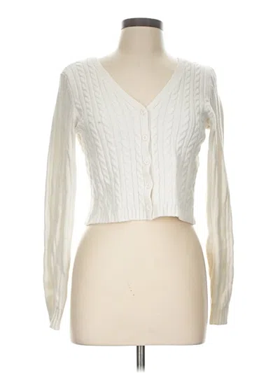 Pre-owned Hollister Cardigan Sweater In Ivory