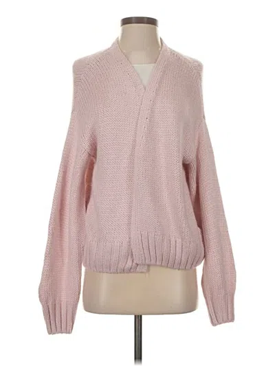 Pre-owned Hollister Cardigan Sweater In Pink