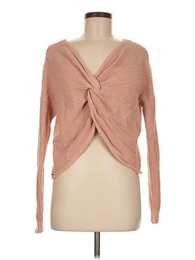 Pre-owned Hollister Cardigan Sweater In Pink