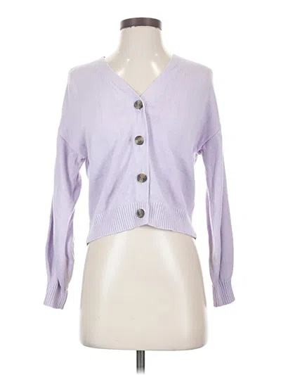 Pre-owned Hollister Cardigan Sweater In Purple