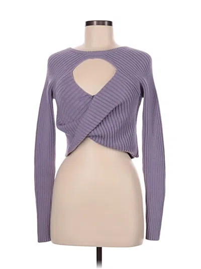Pre-owned Hollister Cardigan Sweater In Purple