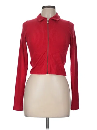 Pre-owned Hollister Cardigan Sweater In Red