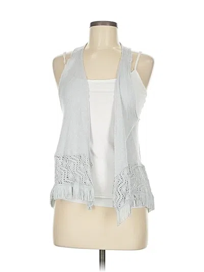 Pre-owned Hollister Cardigan Sweater In Silver