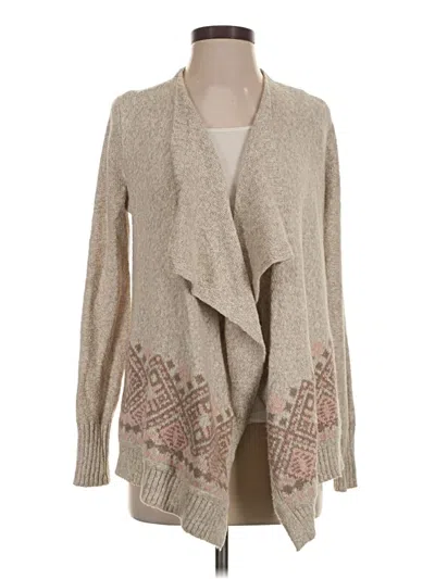 Pre-owned Hollister Cardigan Sweater In Tan