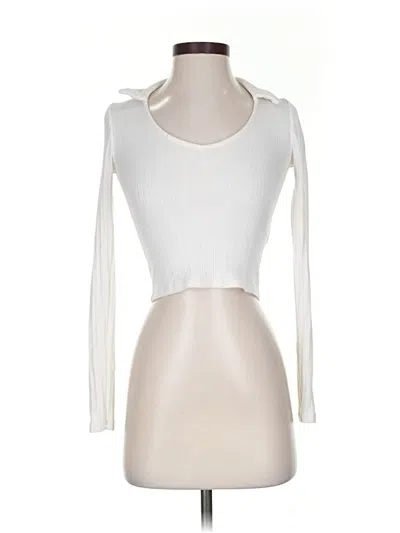 Pre-owned Hollister Cardigan Sweater In White