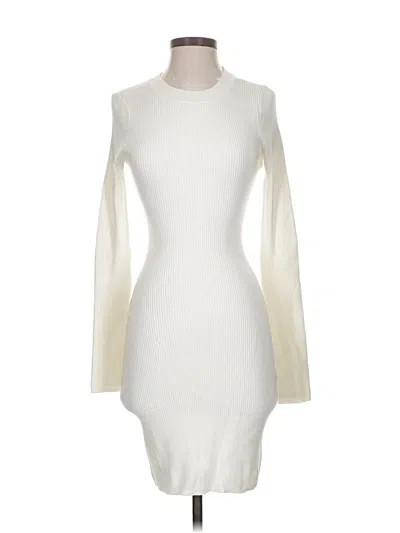 Pre-owned Hollister Cardigan Sweater In White