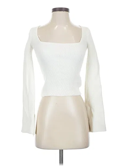 Pre-owned Hollister Cardigan Sweater In White