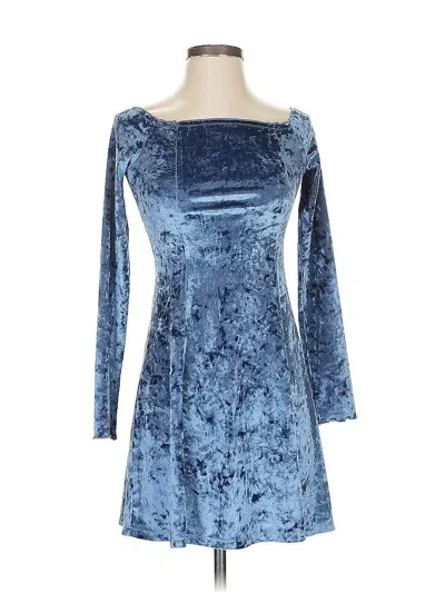 Pre-owned Hollister Casual Dress In Blue