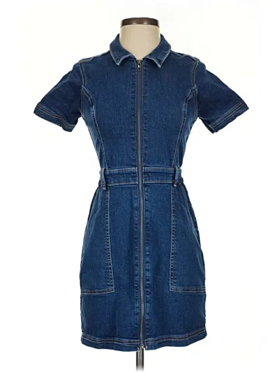 Pre-owned Hollister Casual Dress In Blue