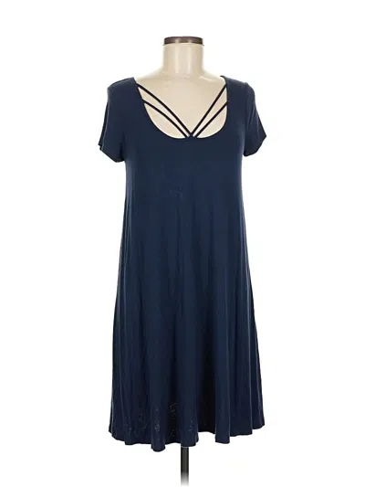 Pre-owned Hollister Casual Dress In Blue