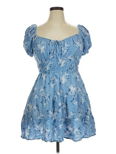 Pre-owned Hollister Casual Dress In Blue