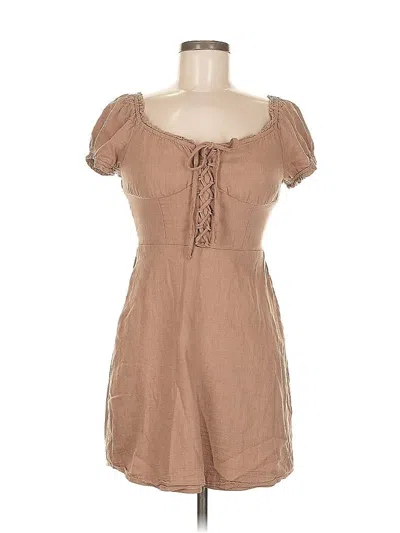 Pre-owned Hollister Casual Dress In Brown