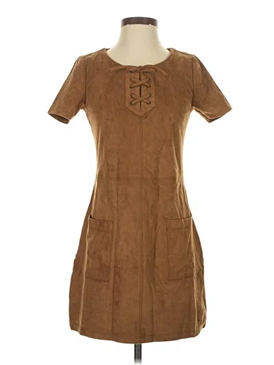 Pre-owned Hollister Casual Dress In Brown