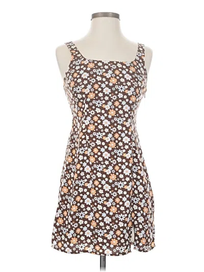 Pre-owned Hollister Casual Dress In Brown