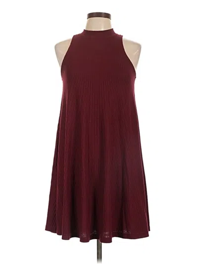 Pre-owned Hollister Casual Dress In Burgundy