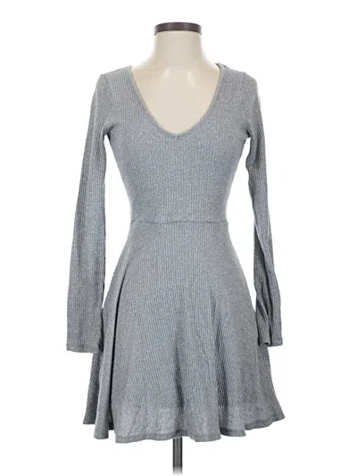 Pre-owned Hollister Casual Dress In Gray
