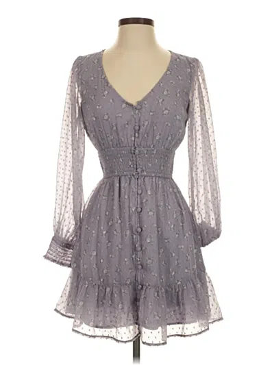 Pre-owned Hollister Casual Dress In Gray