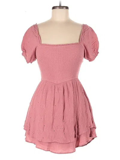 Pre-owned Hollister Casual Dress In Pink