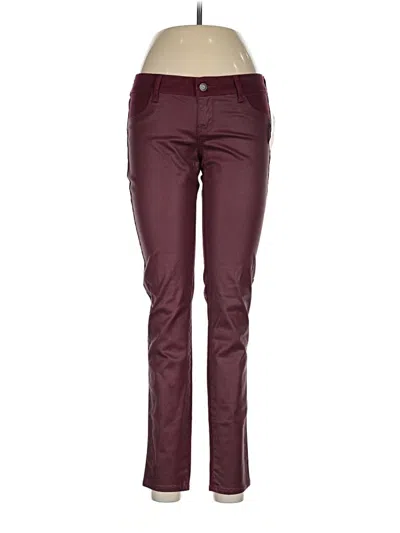 Pre-owned Hollister Casual Pants In Burgundy