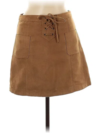 Pre-owned Hollister Casual Skirt In Brown