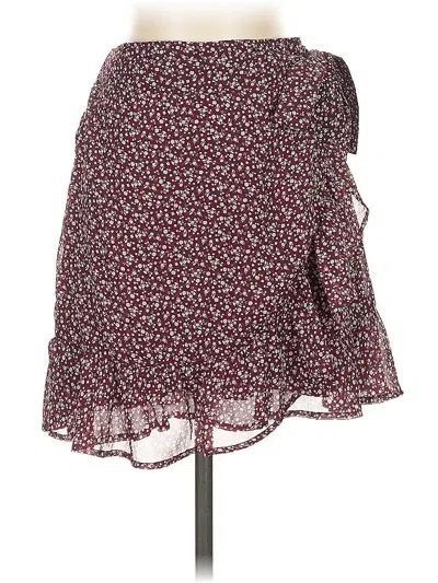 Pre-owned Hollister Casual Skirt In Burgundy