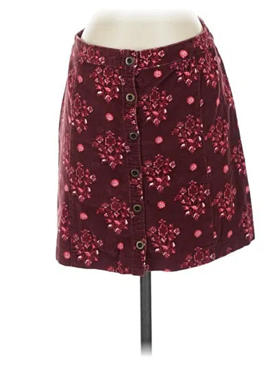 Pre-owned Hollister Casual Skirt In Burgundy