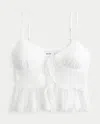 Hollister Chiffon Ruffle Cami In White
