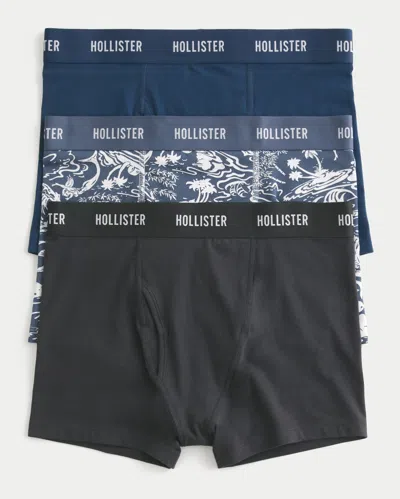 Hollister Classic Length Fly Front Boxer Brief 3-pack In Multi