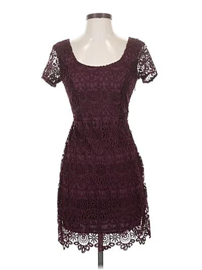 Pre-owned Hollister Cocktail Dress In Burgundy