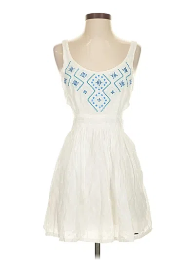 Pre-owned Hollister Cocktail Dress In White