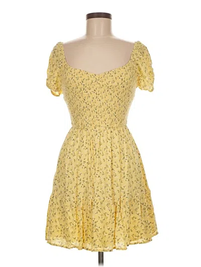 Pre-owned Hollister Cocktail Dress In Yellow