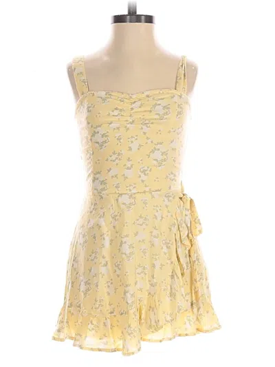 Pre-owned Hollister Cocktail Dress In Yellow