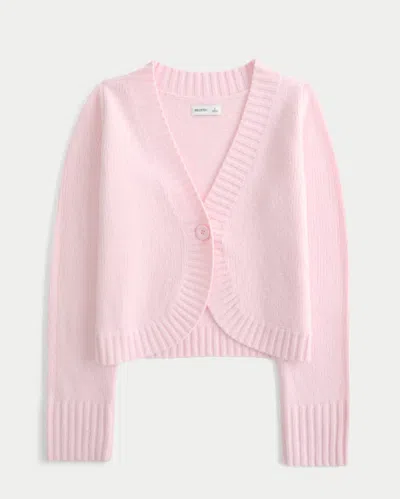 Hollister Comfy Cloud Button Front Cardigan In Pink